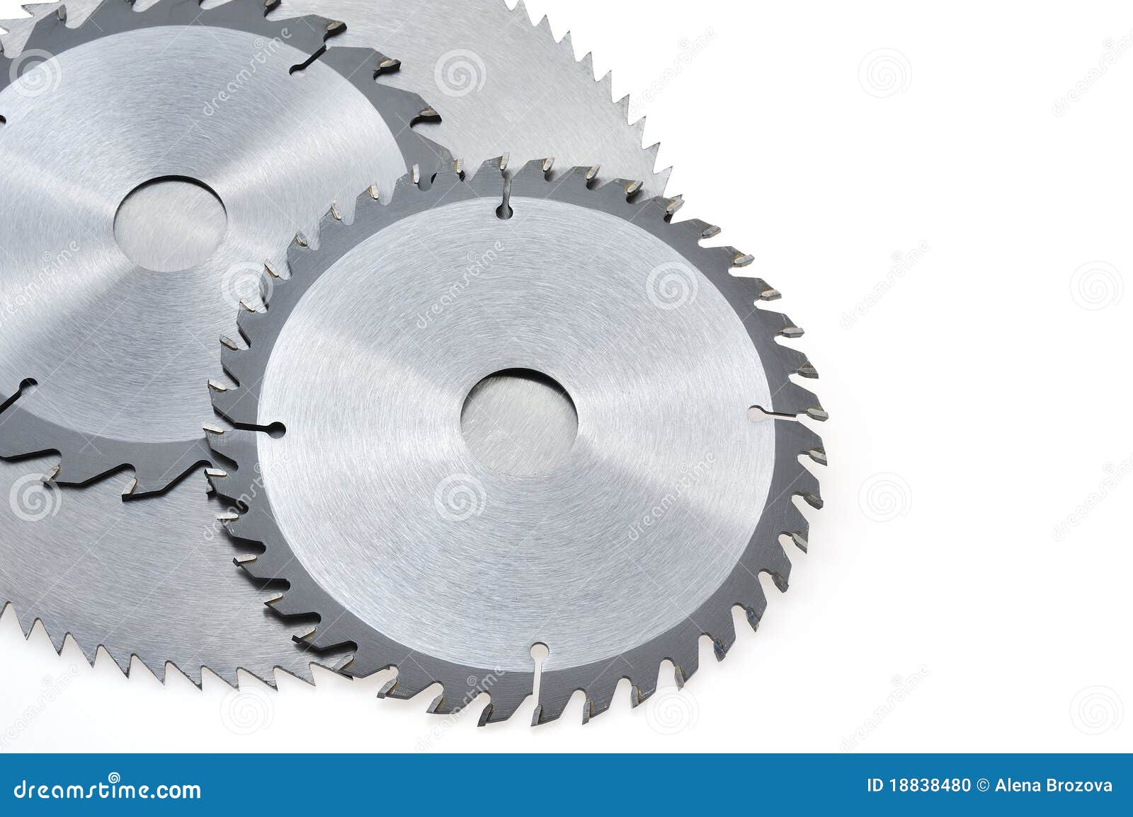 circular saw blades for wood  on white