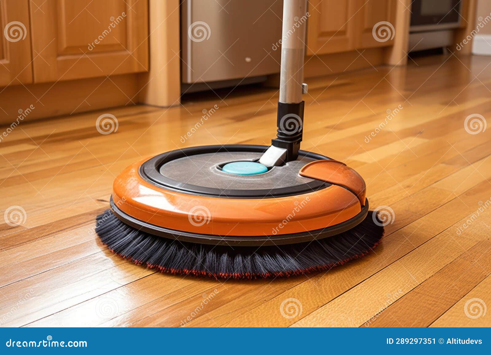 Circular Scrubbing Brush on a Power Floor Cleaner Stock Image Image