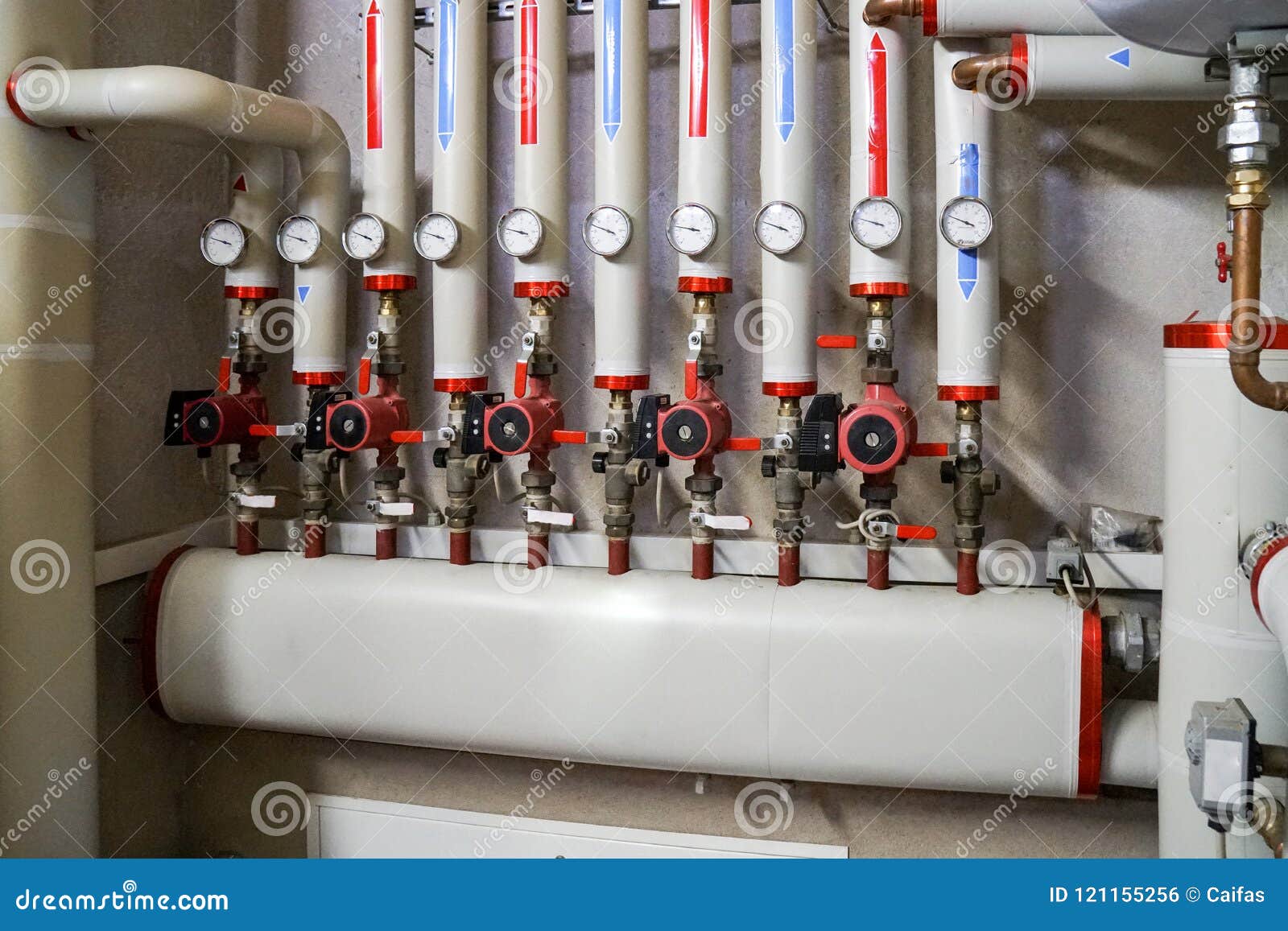Circulation Pumps in a Heating System Stock Photo Image of collector