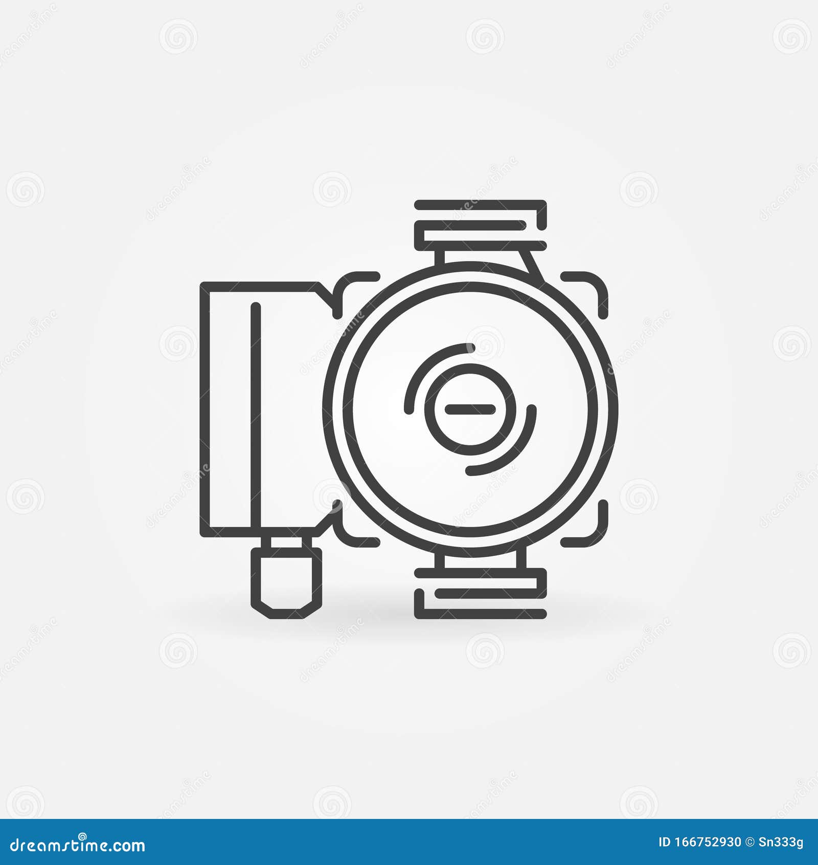 Circulator Pump Vector Concept Icon in Thin Line Style Stock Vector