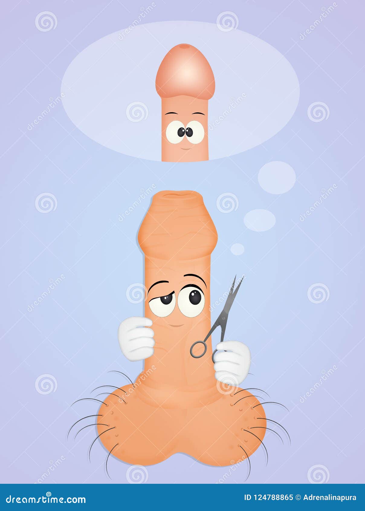 Illustration about Funny illustration of circumcision with penis cartoon. 