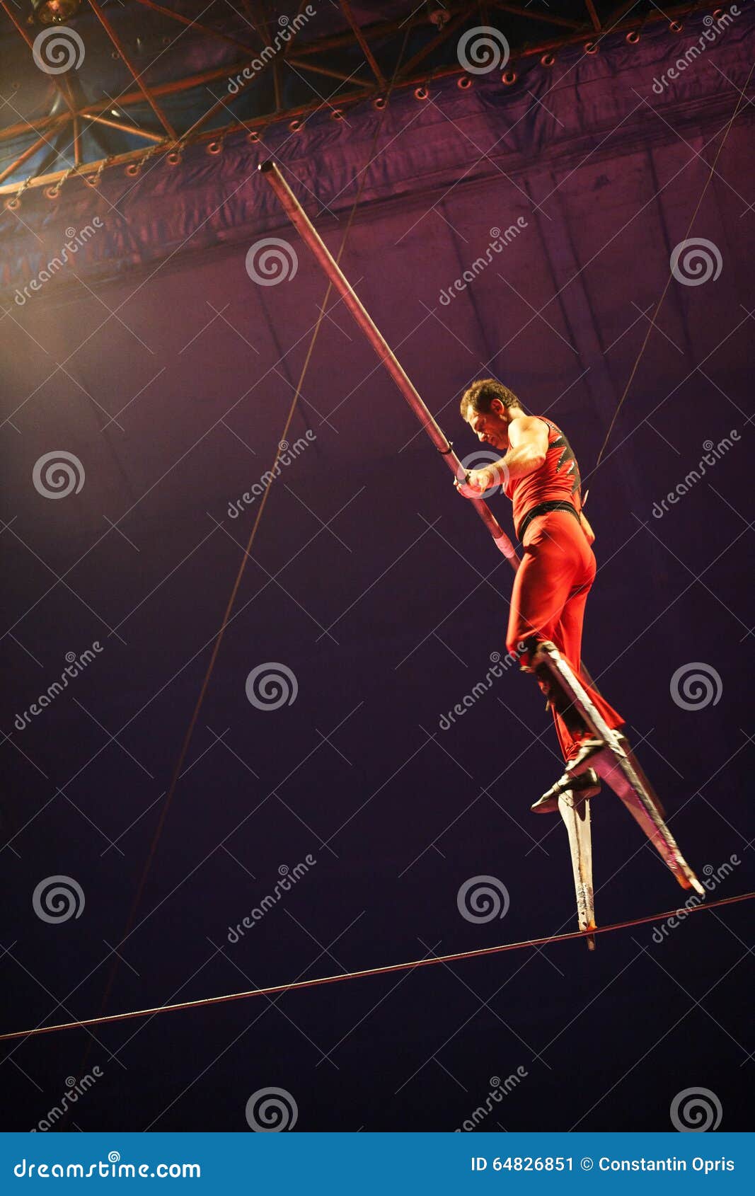 Circus Acrobat On High Wire, Romania Editorial Photo Image 64826851