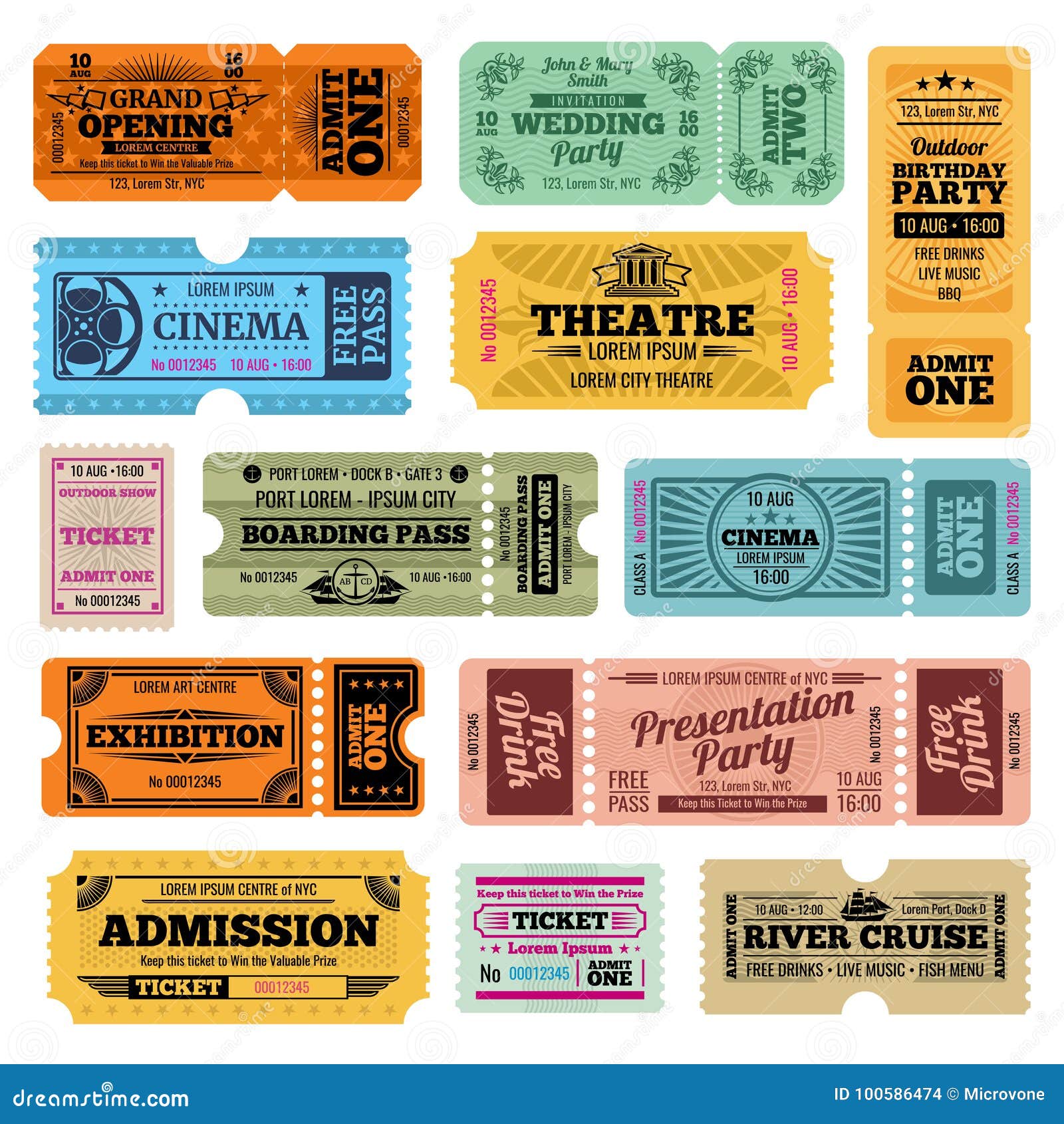 Vintage Airline Ticket Template from thumbs.dreamstime.com