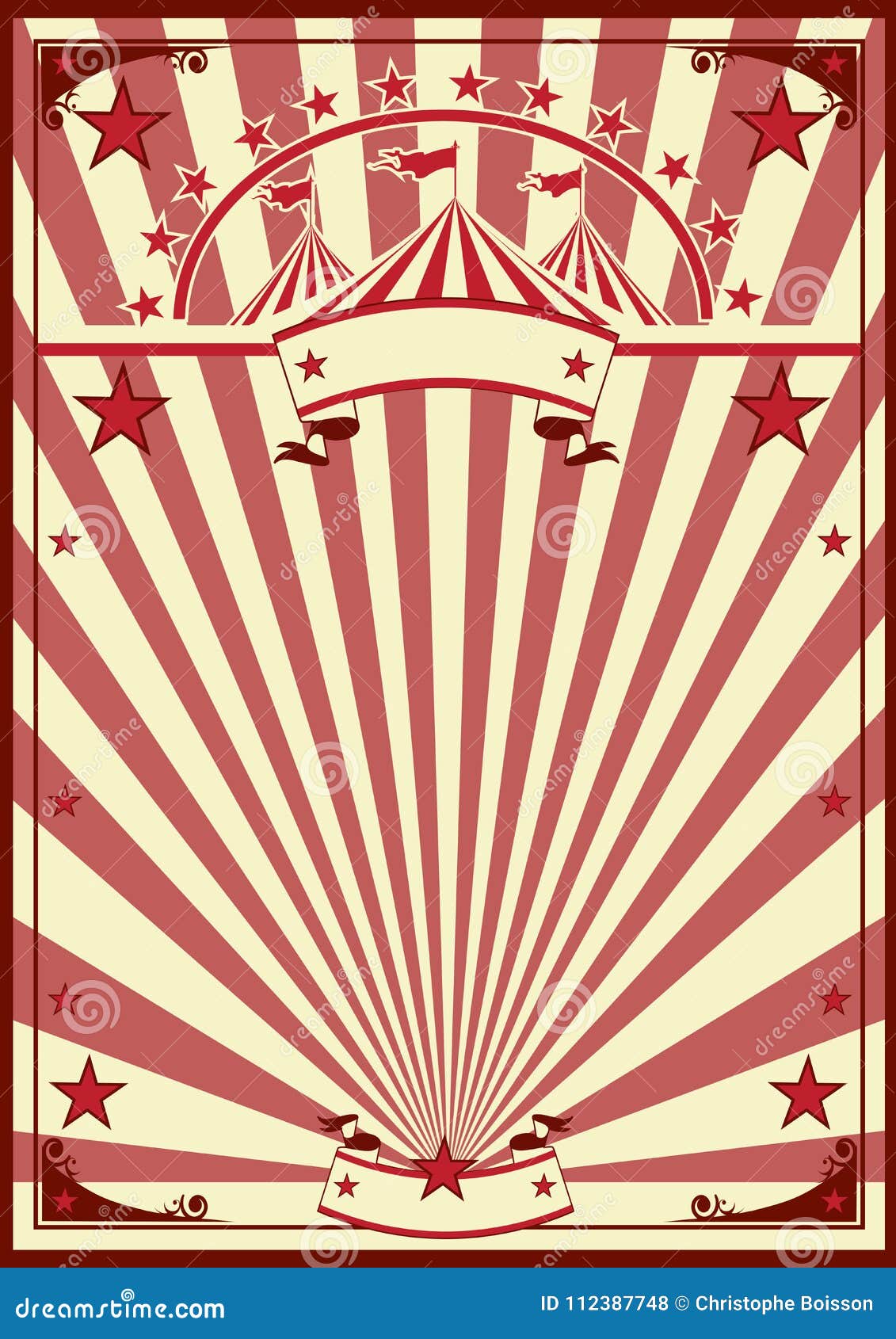 Circus retro affiche vector illustratie. Illustration of geborsteld ...