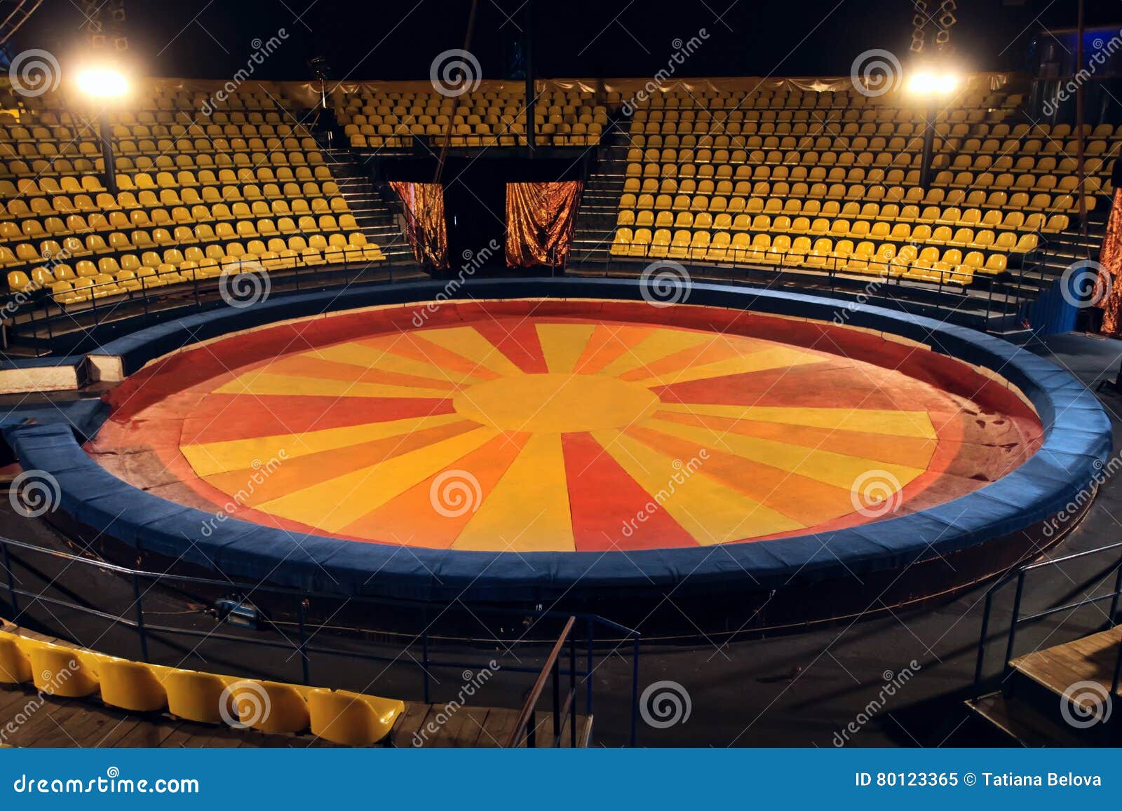 Circus Ring and Chairs for People Stock Image Image of spectator