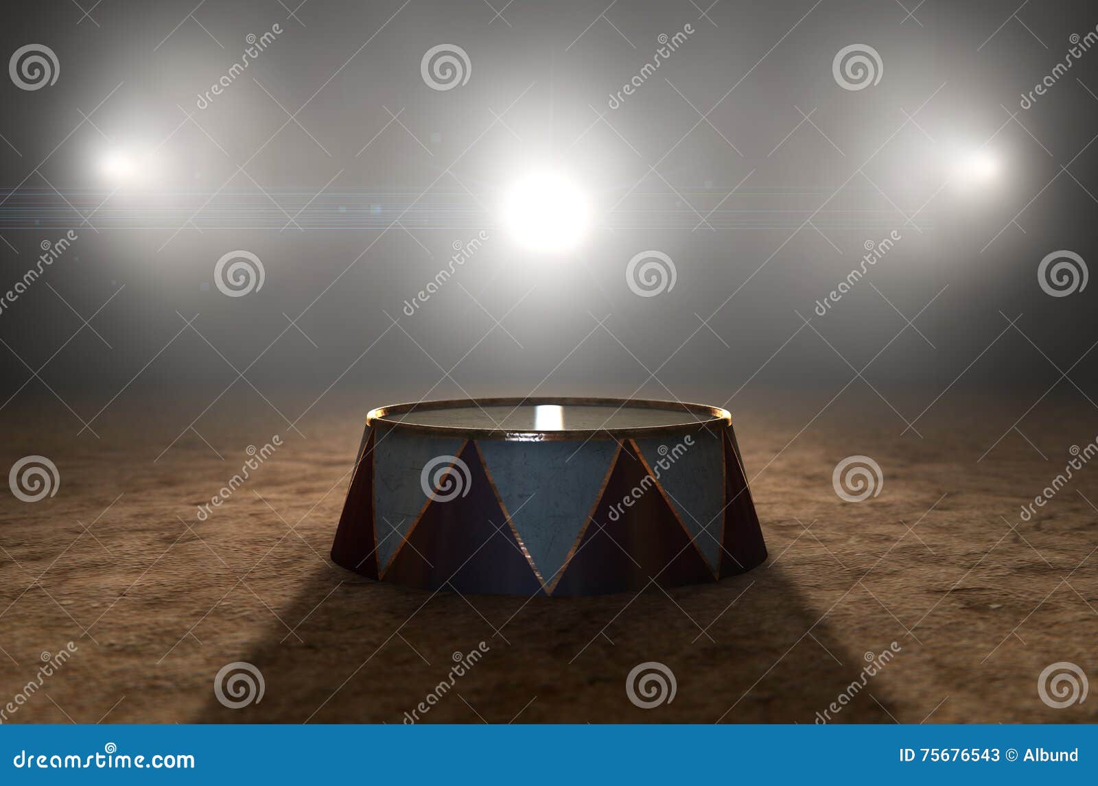 circus ring and podium