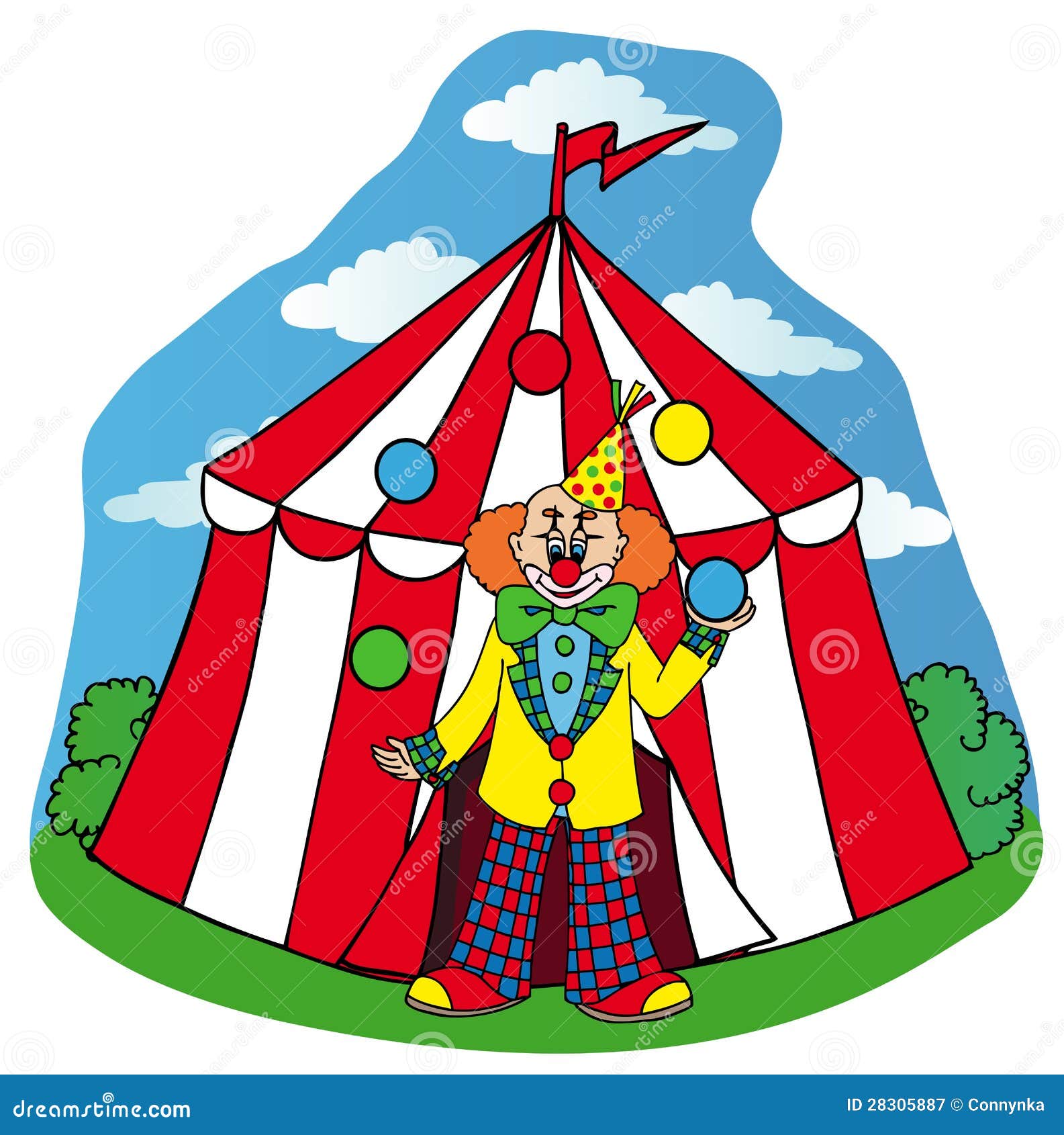 How to Draw a Clown with Circus for Kids Video  DrawingTutorials101com