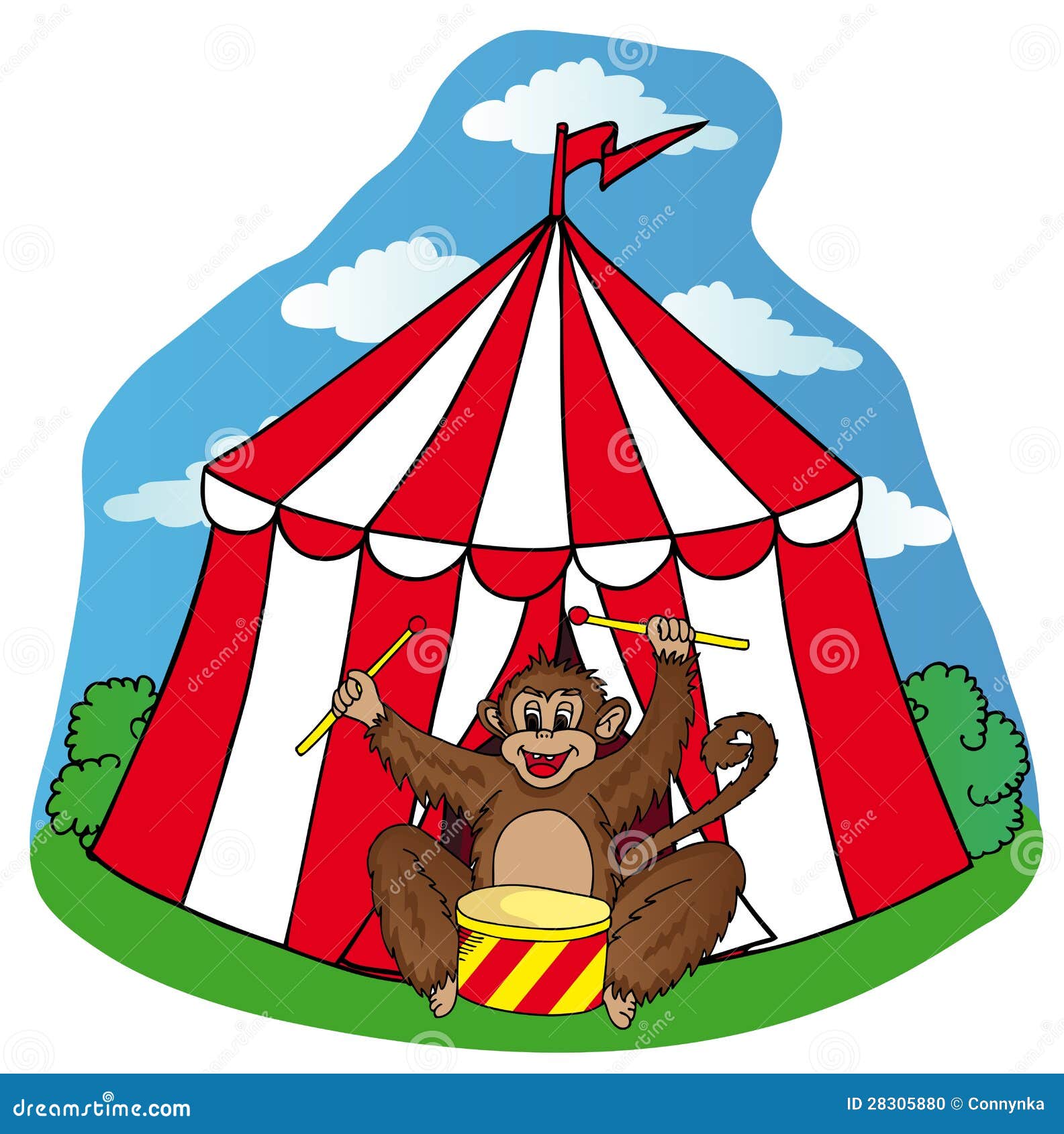 Circus Tent With Monkey Stock Photo - Image: 28305880