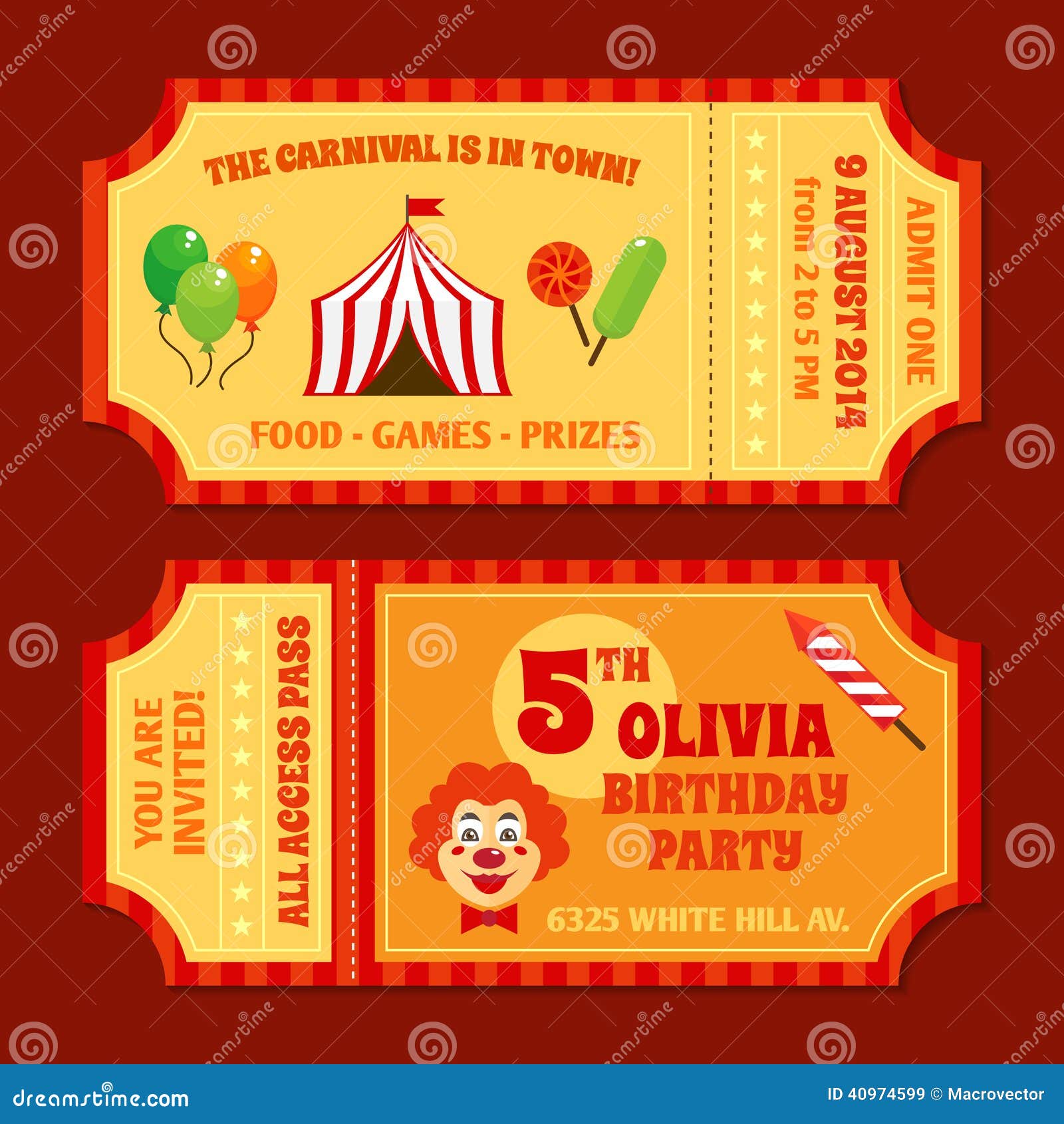 Circus Tickets Template Stock Illustrations 431 Circus Tickets Template Stock Illustrations Vectors Clipart Dreamstime