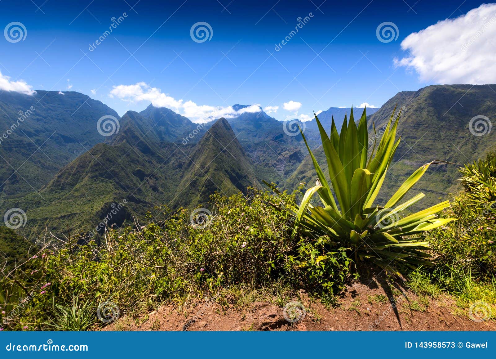 cirque de mafate, dos d`ane, reunion island