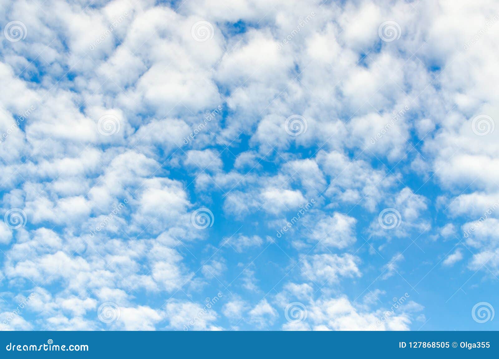 cirro-cumulus clouds in blue sky, background