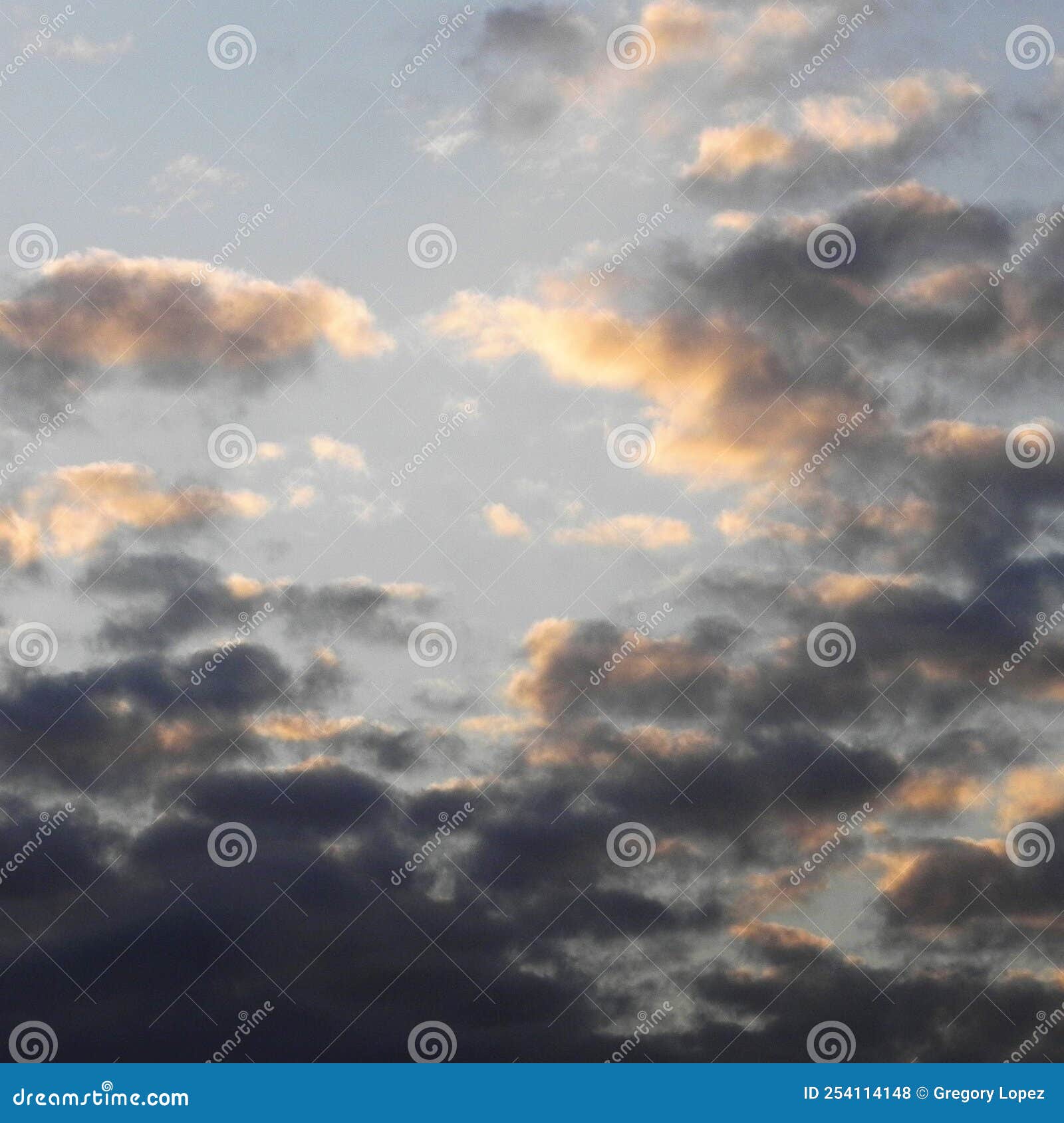 cirrus cloud sunset on south american horizon square