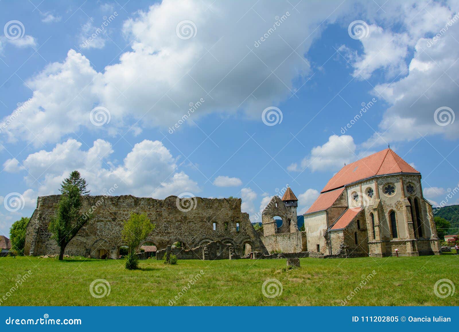 cistercian monastery from carta village, near sibiu, transylvania, romania