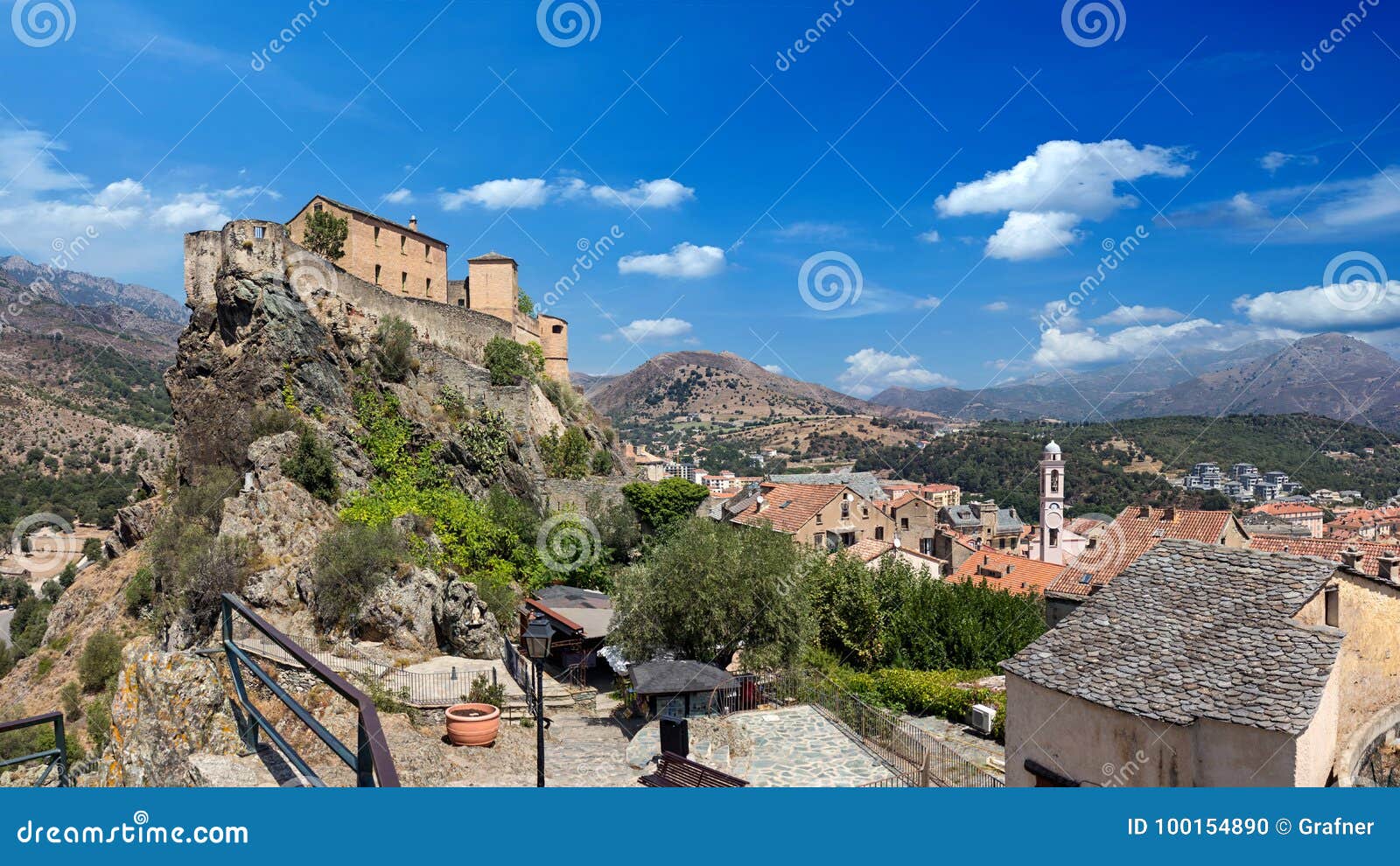citadel and historical city of corte corsica