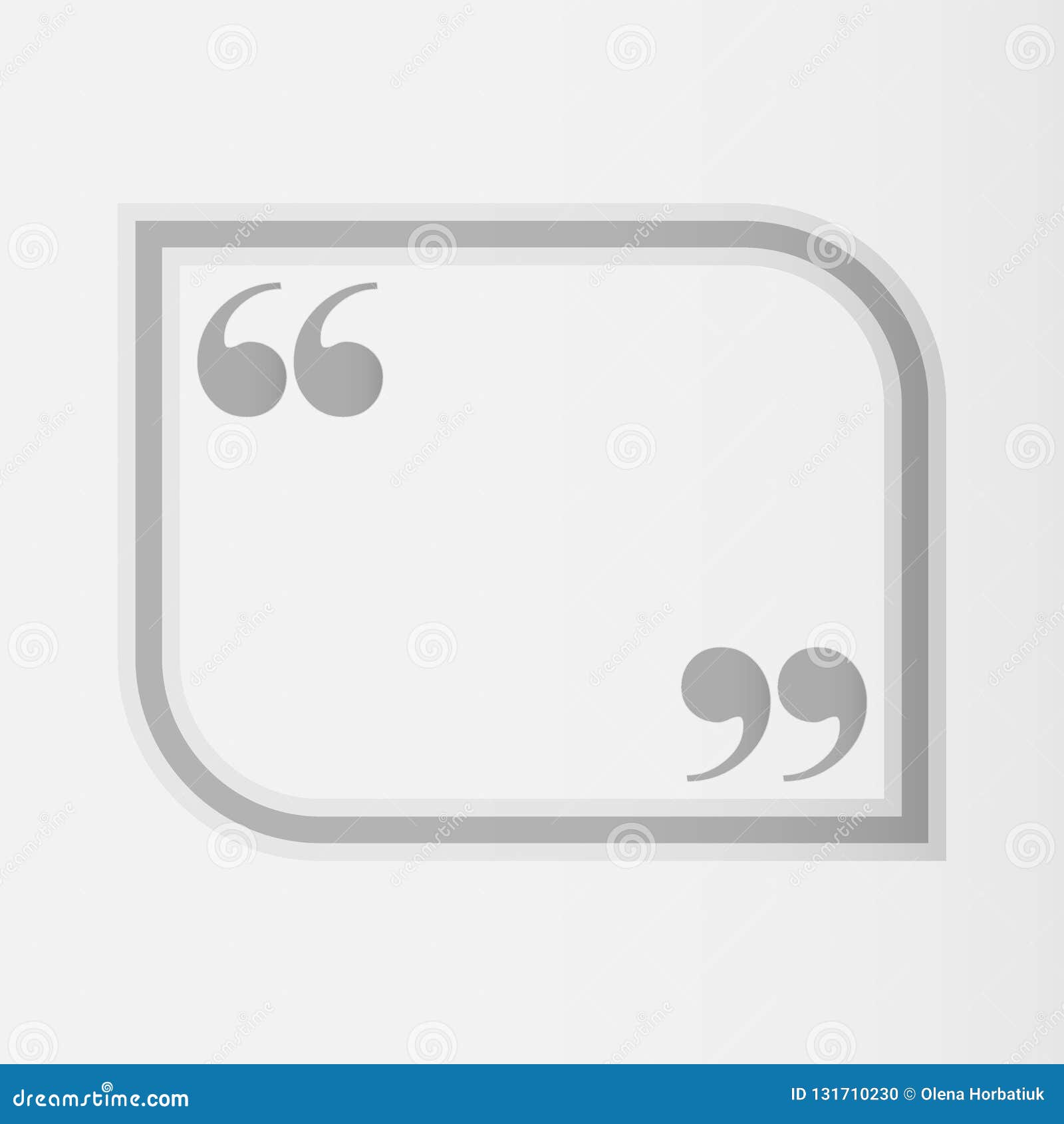 Set Citation Text Box, Quote Text Bubble, Quote Marks Bubble Cartoon