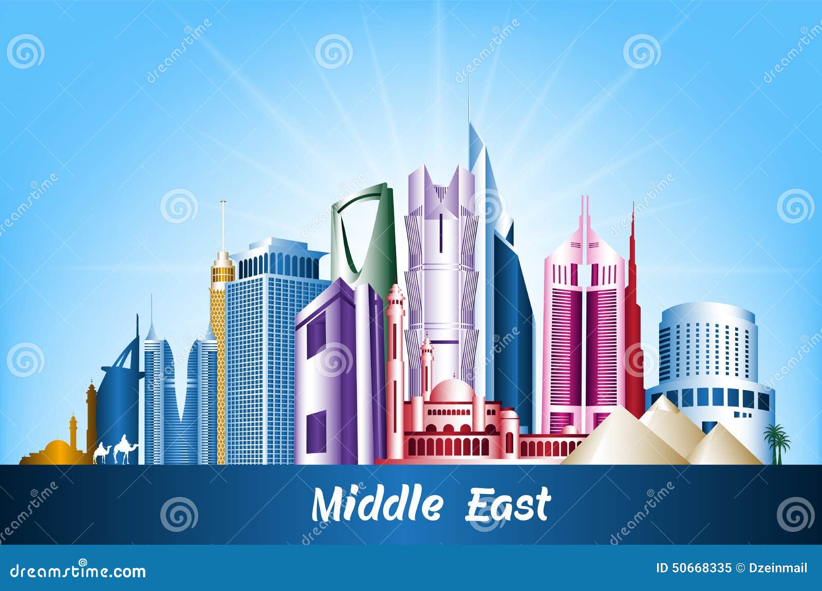 cities and famous buildings in middle east