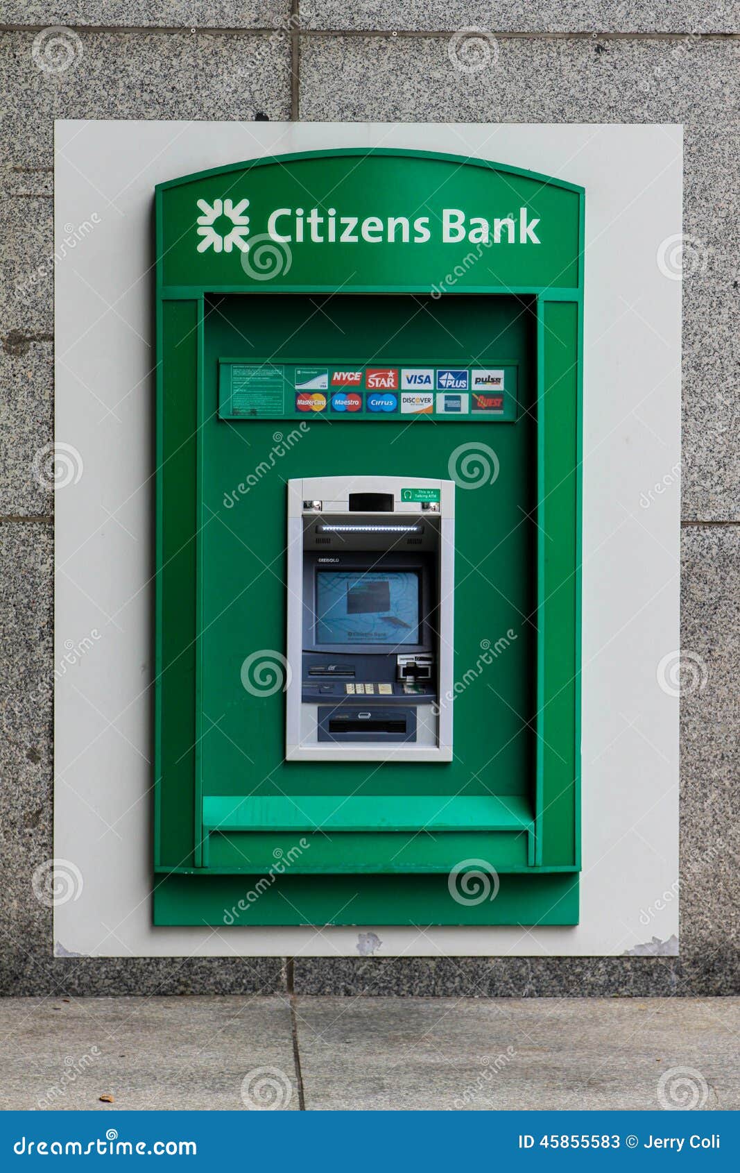 Citizen S Outside ATM Machine. Editorial Stock Photo Image of