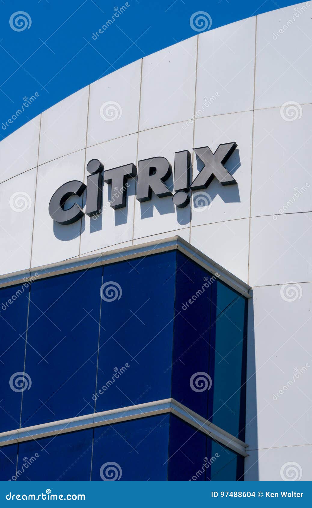 Citrix Systems, Inc. Coporate Building and Logo Editorial Stock Image