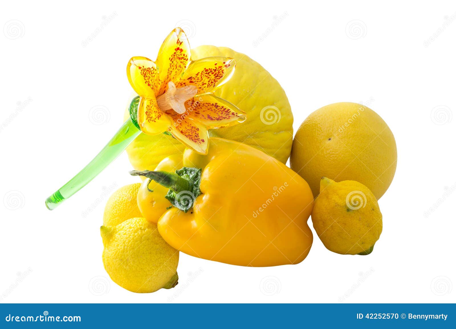 Yellow Fruit And Vegetables Stock Photo - Image of fruits, isolated ...