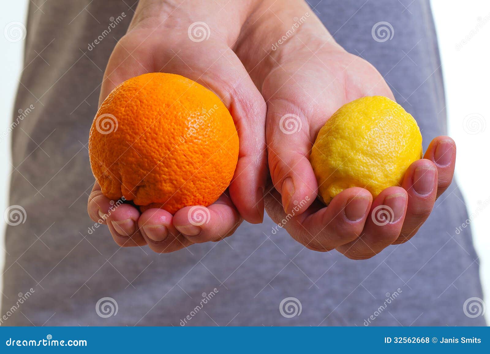 Citrus fruits in hands. stock photo. Image of healthy 32562668