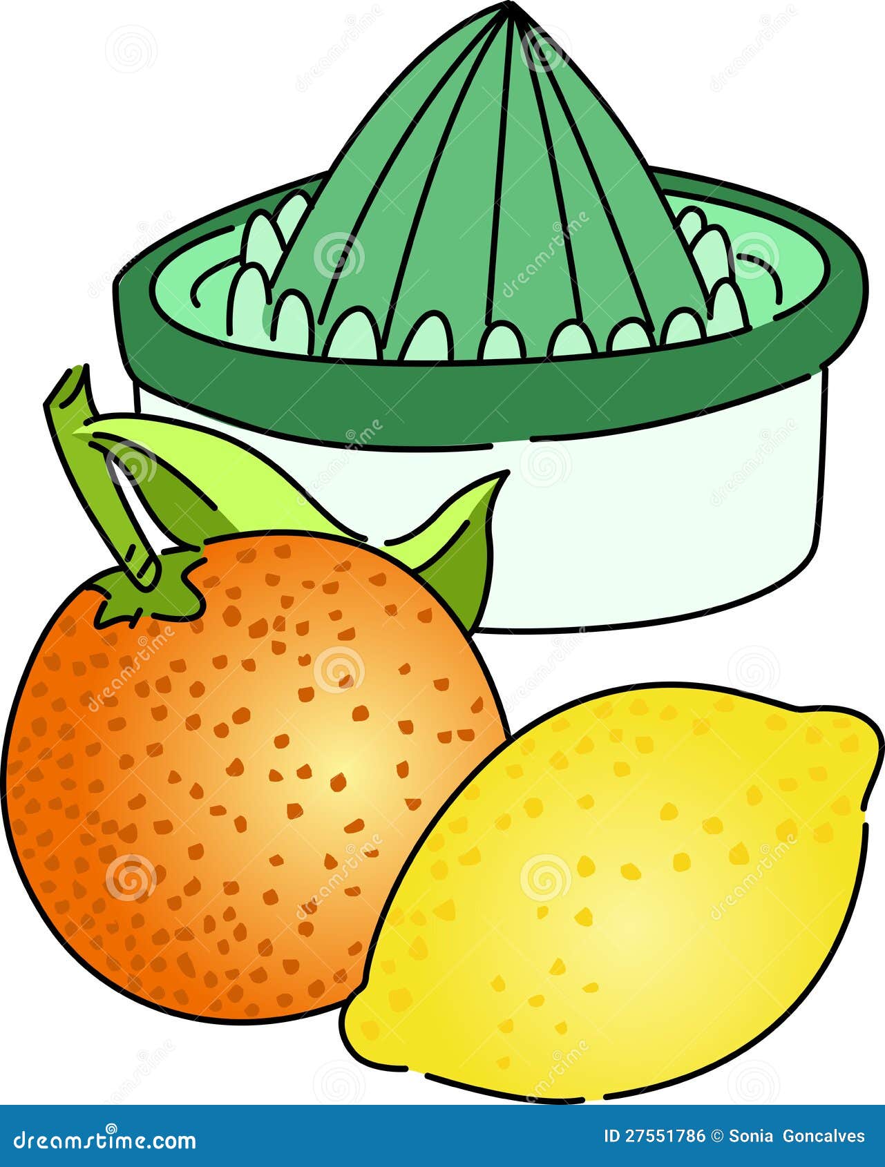 Citrus Juicer stock vector. Illustration of fruit, cartoon 27551786