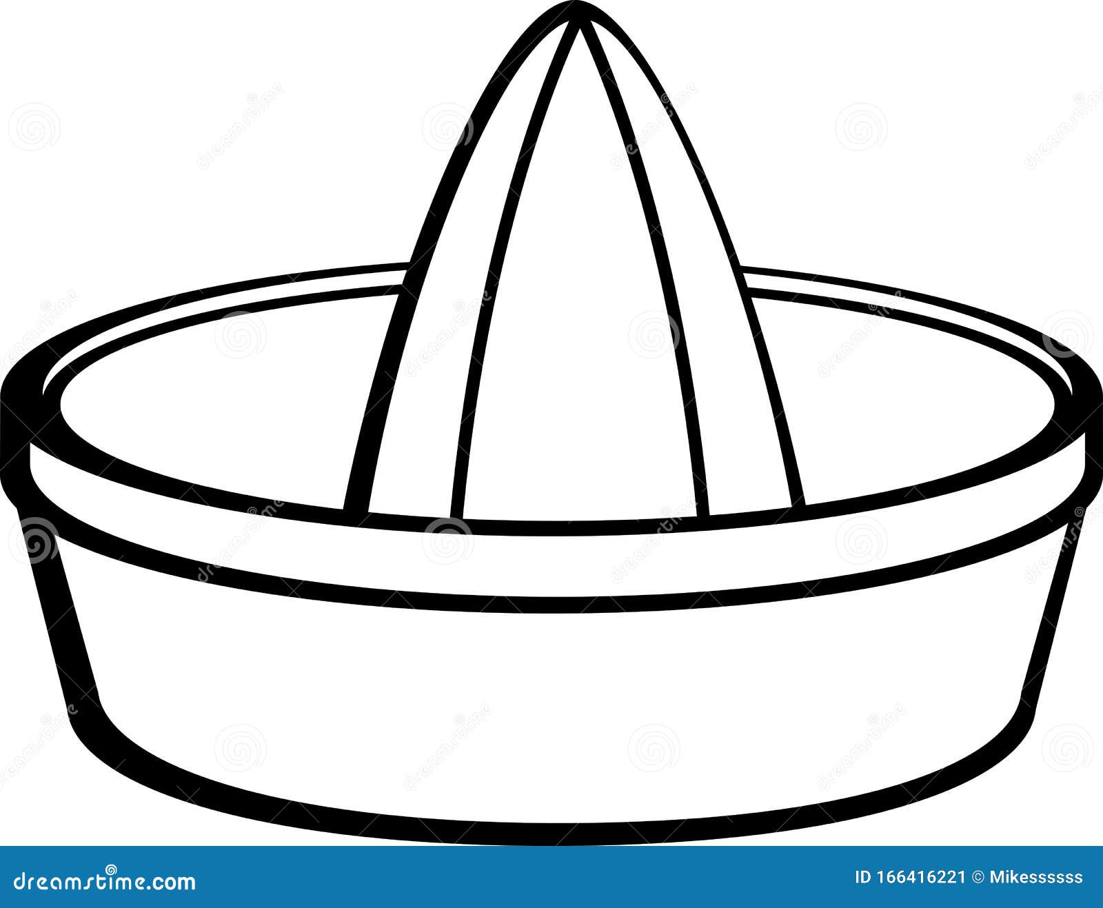 Citrus Juicer Black and White Illustration Stock Vector Illustration