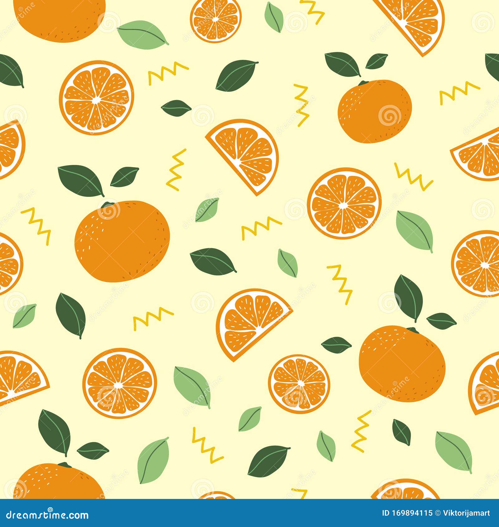 Citrus Pattern. Orange. Seamless Pattern Background. Oranges Texture