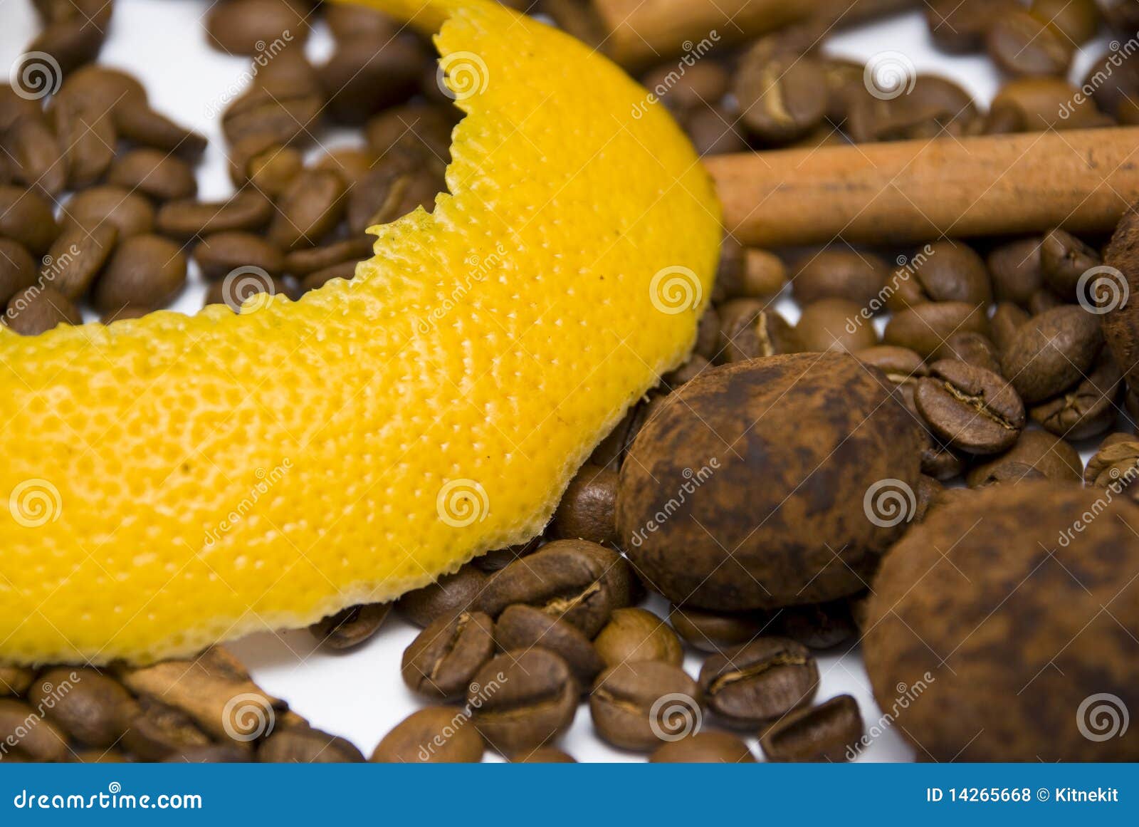 Citrus Peel and Truffles on Coffee Beans Stock Photo Image of coffee