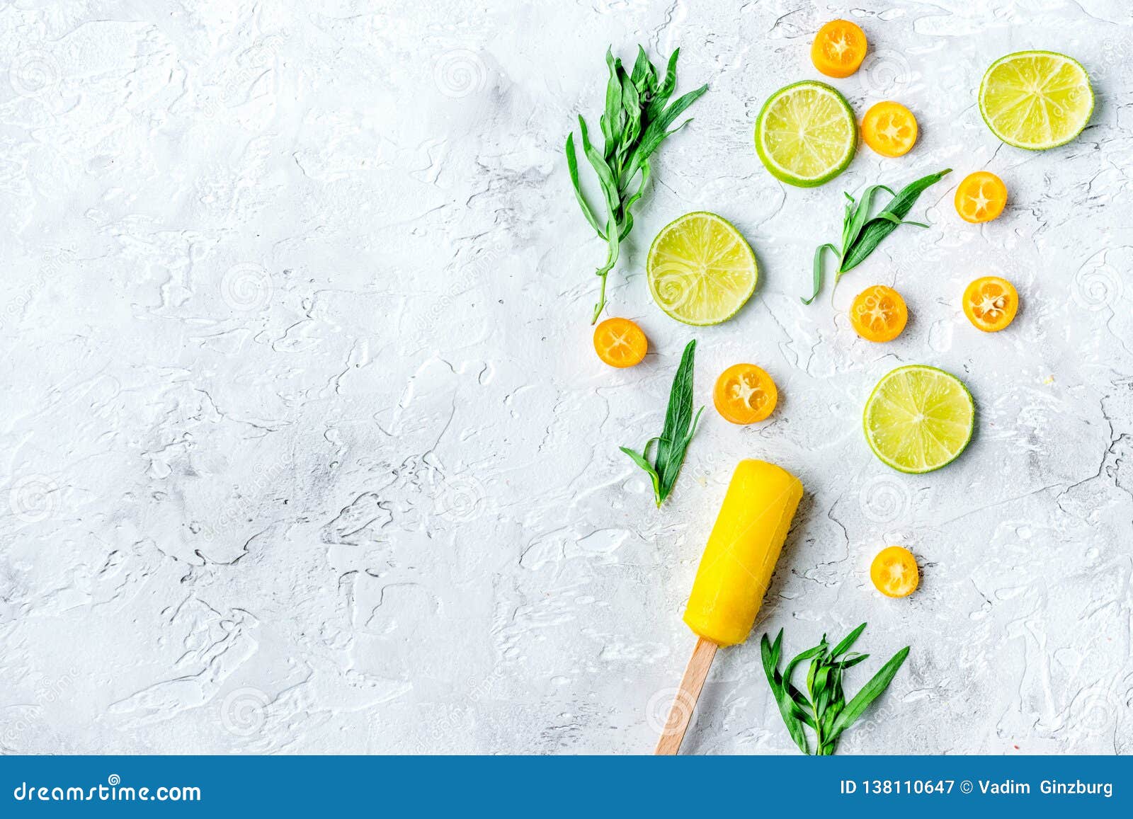 Download Citrus Popsicles With Fruit Slices On Stone Background Top ...