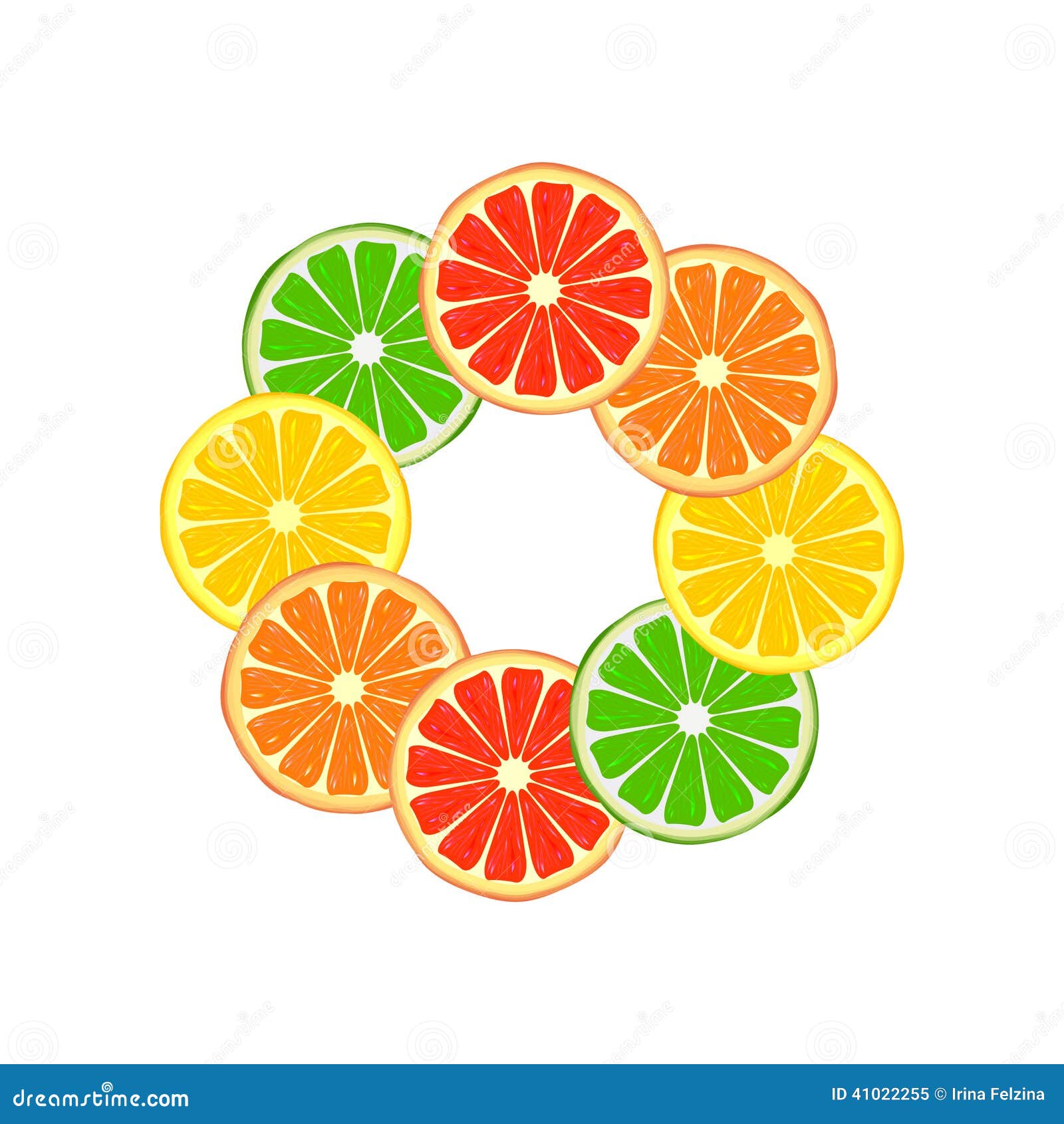 Citrus ring stock vector. Illustration of ripe, citrus 41022255