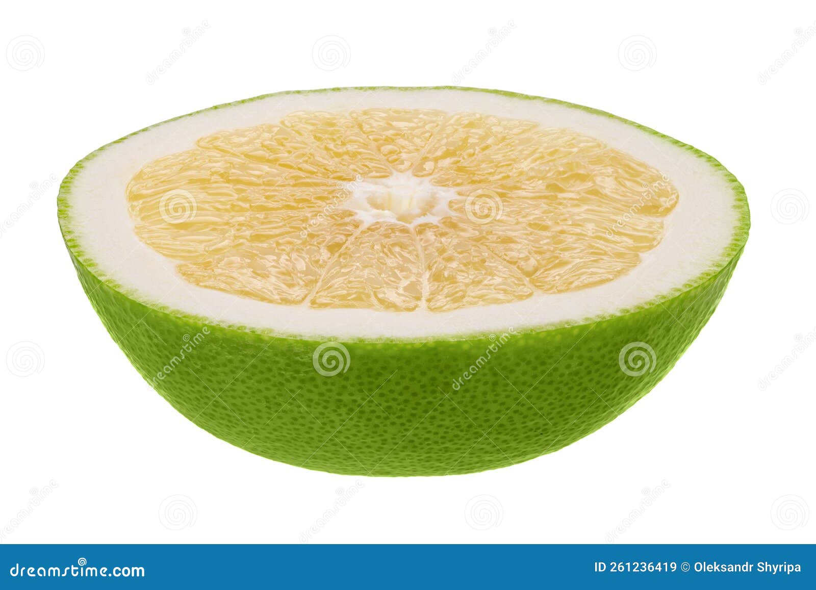 citrus sweetie or pomelit, oroblanco  on white background close-up