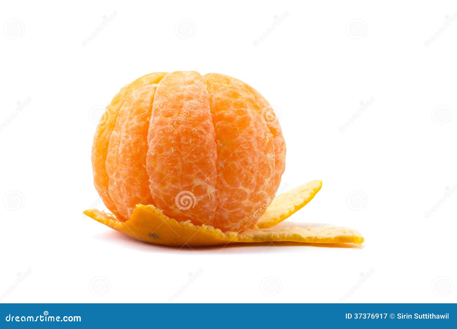 Citrus Tangerine Orange Fruit Isolated On White Background Stock Image