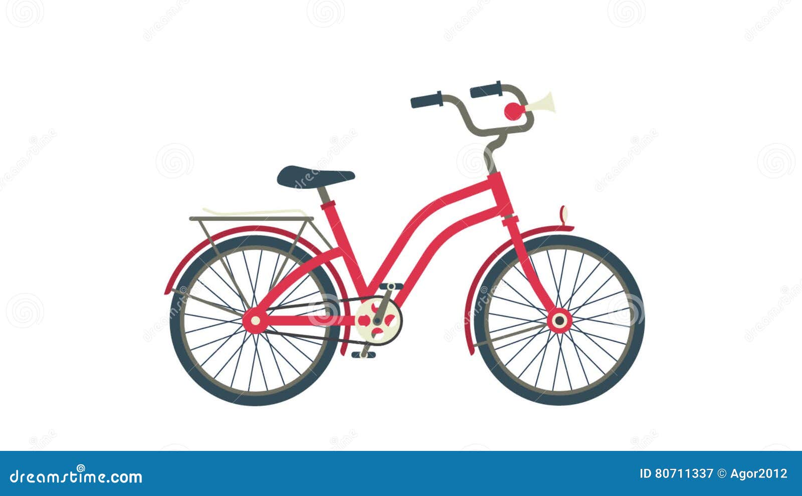 City bicycle stock video. Video of animated, angled, cartoon - 80711337