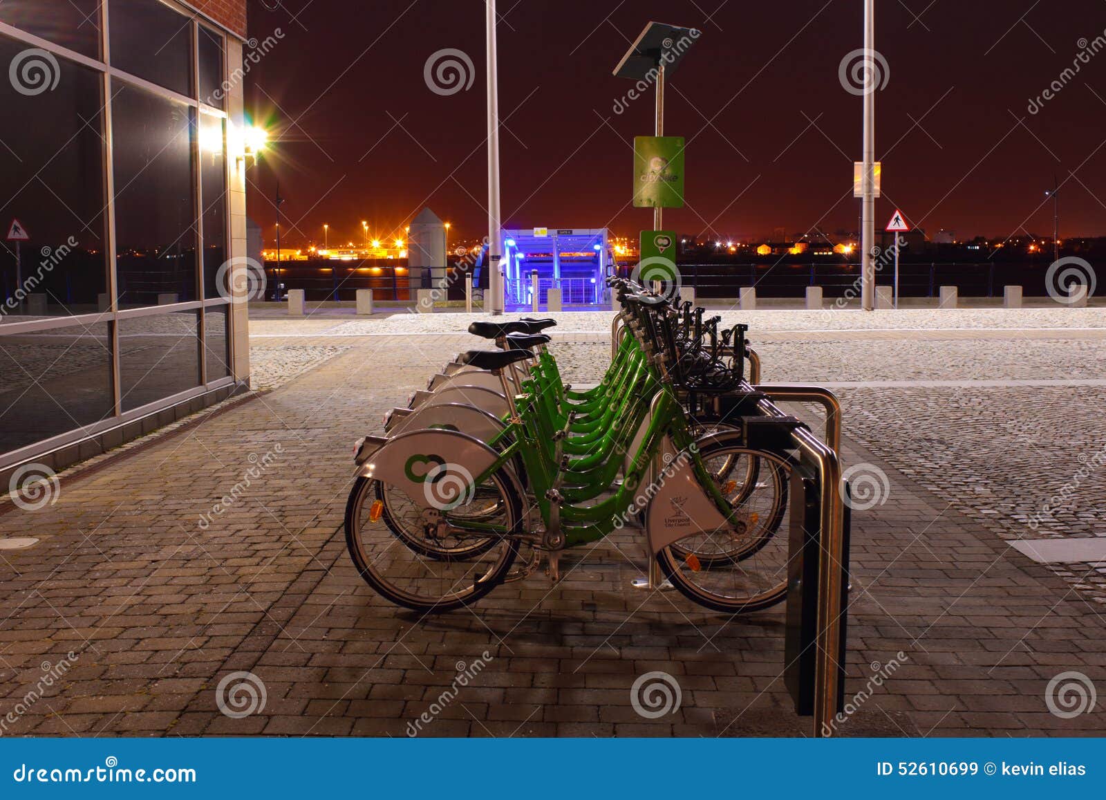 City bicycles. Bicycles on Liverpool pierhead ,situated by the Mersey ferry terminal.