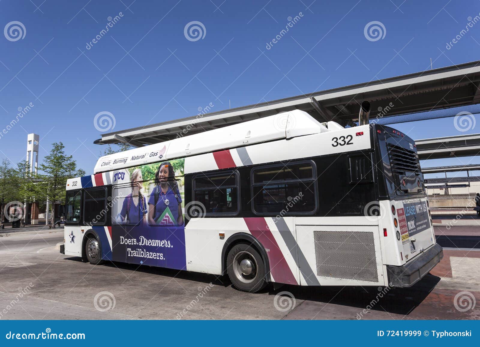 City Bus in Fort Worth, USA Editorial Stock Image - Image of outdoor ...