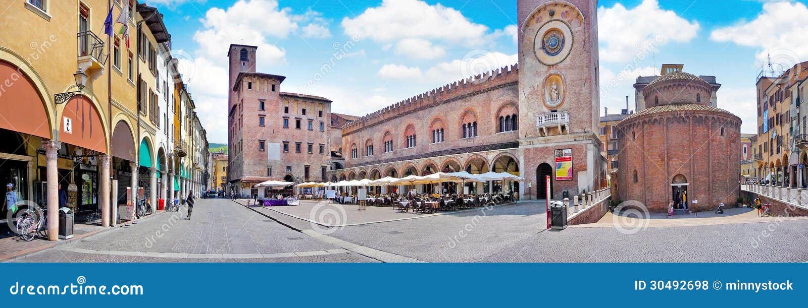 city center of the historic town of mantua in lombardy, italy