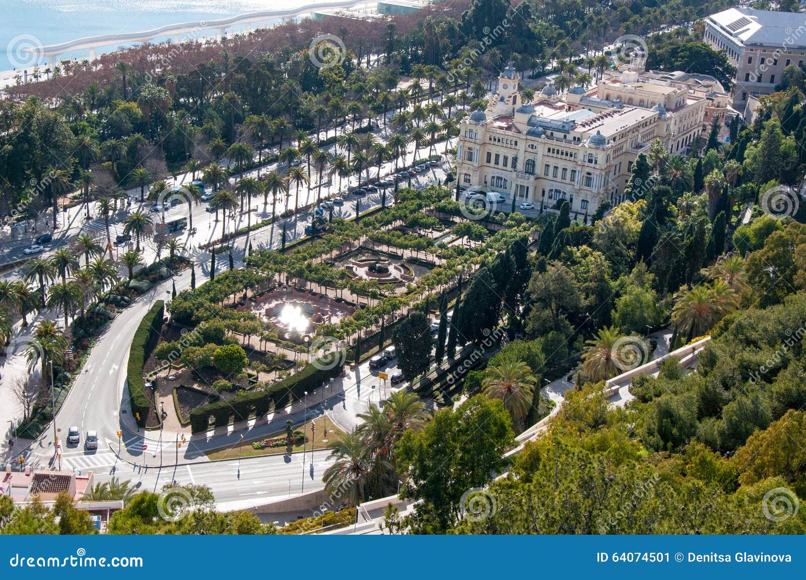 city council of malaga from above