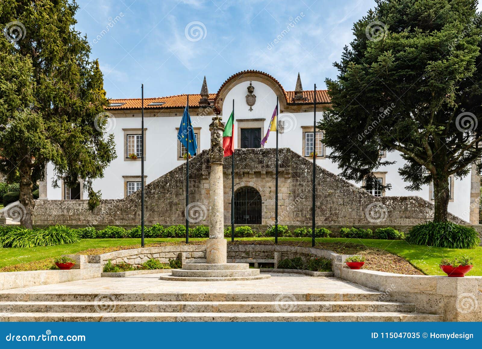 City Council Square  In Ponte De  Lima  Portugal Editorial 