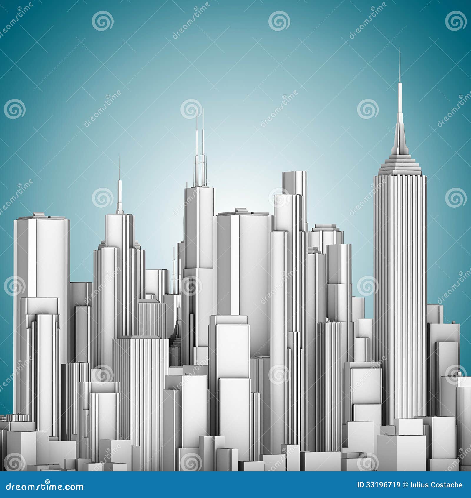 City stock illustration. Illustration of cityscape, high - 33196719