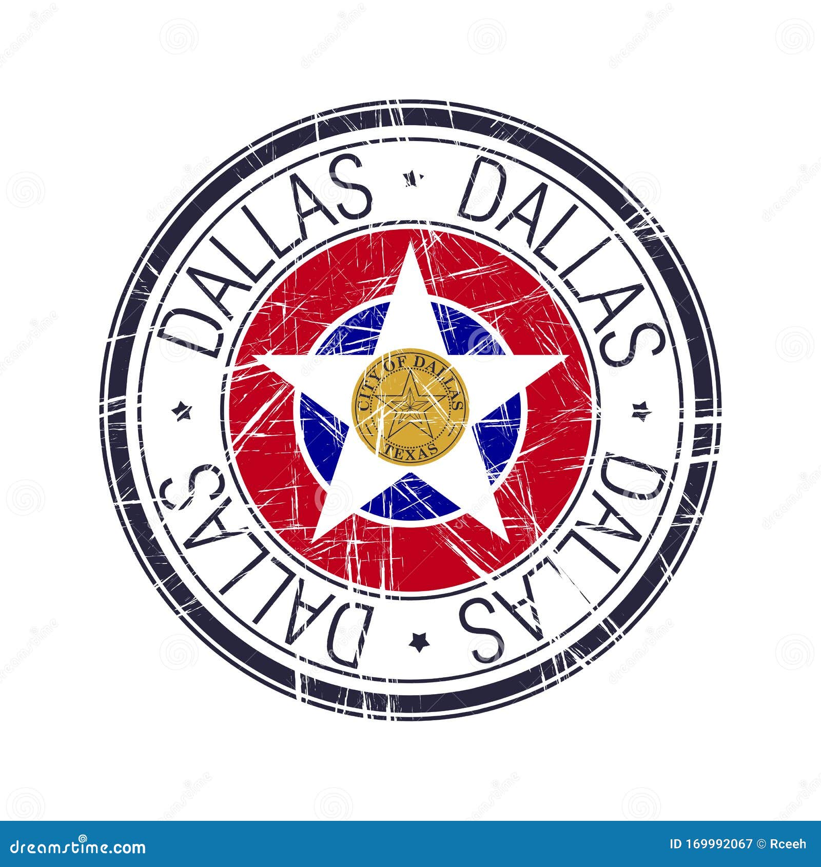 City of Dallas, Texas Vector Stamp Stock Vector Illustration of dirty