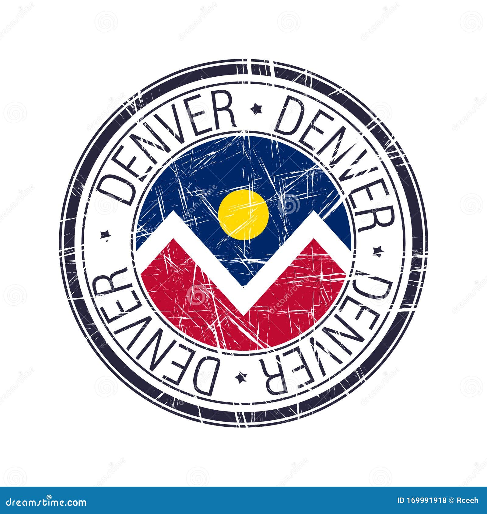 City of Denver, Colorado Vector Stamp Stock Vector Illustration of