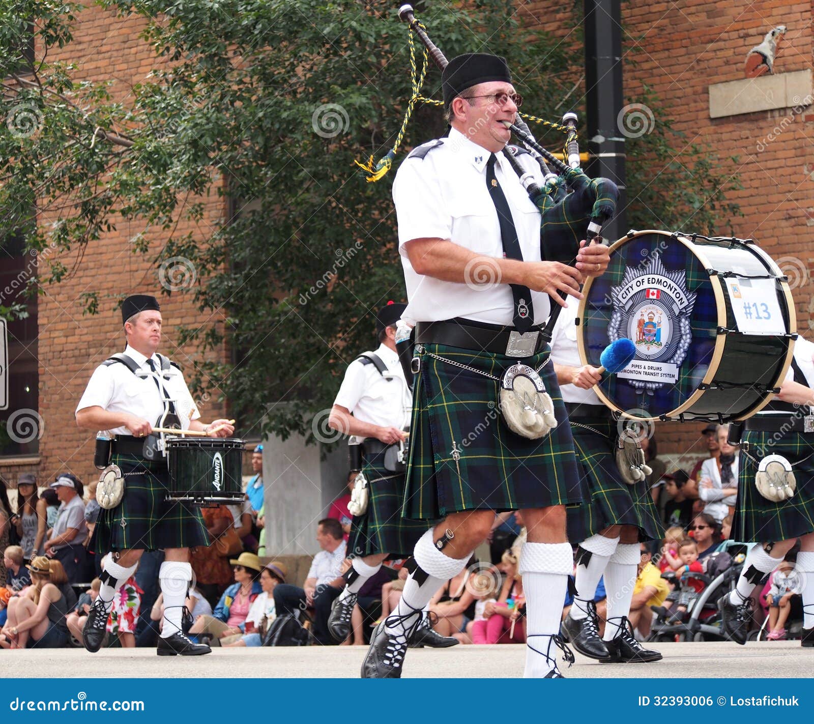 City of Edmonton Pipe and Drums Transit Band Editorial Photo Image of