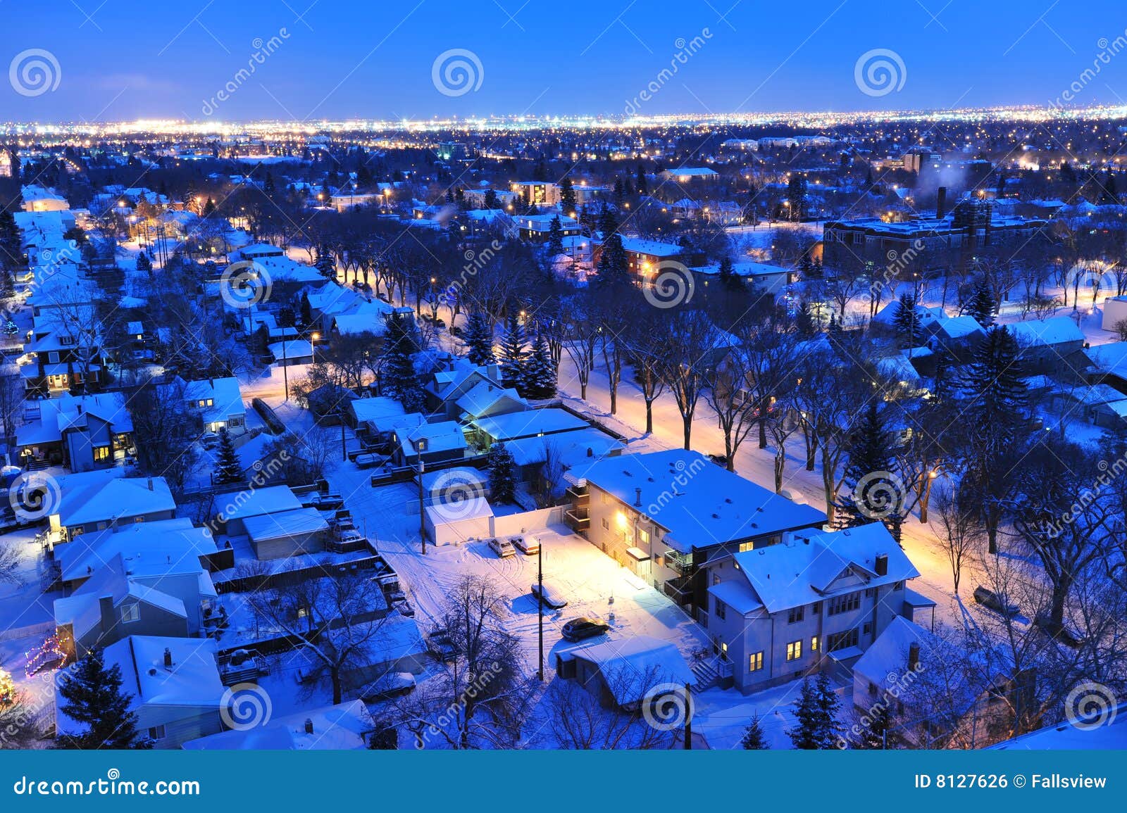 City edmonton winter night stock photo. Image of illuminating 8127626
