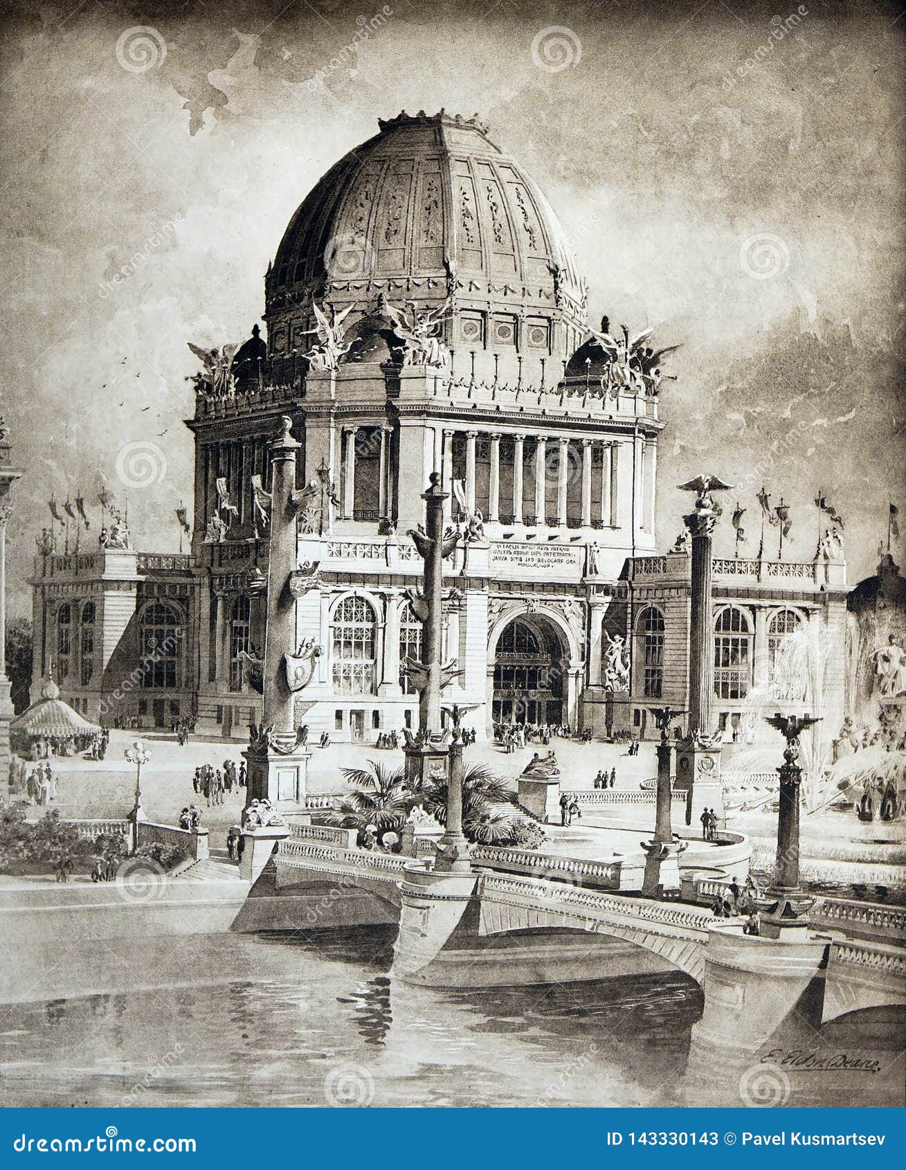 City. Engraving Illustration. Stock Illustration Illustration of outside, massachusetts 143330143