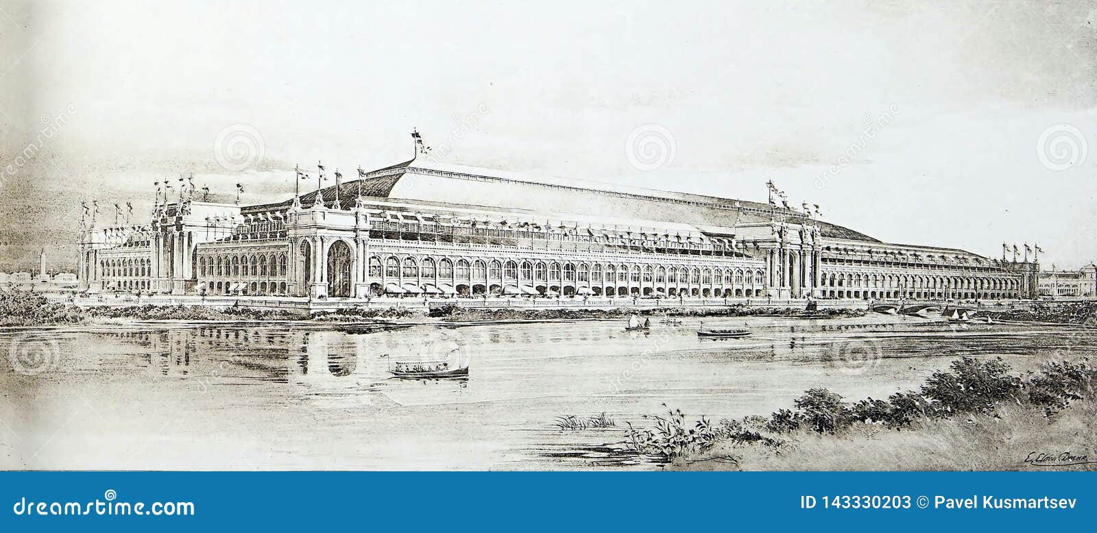 City. Engraving Illustration. Stock Illustration Illustration of industry, etching 143330203