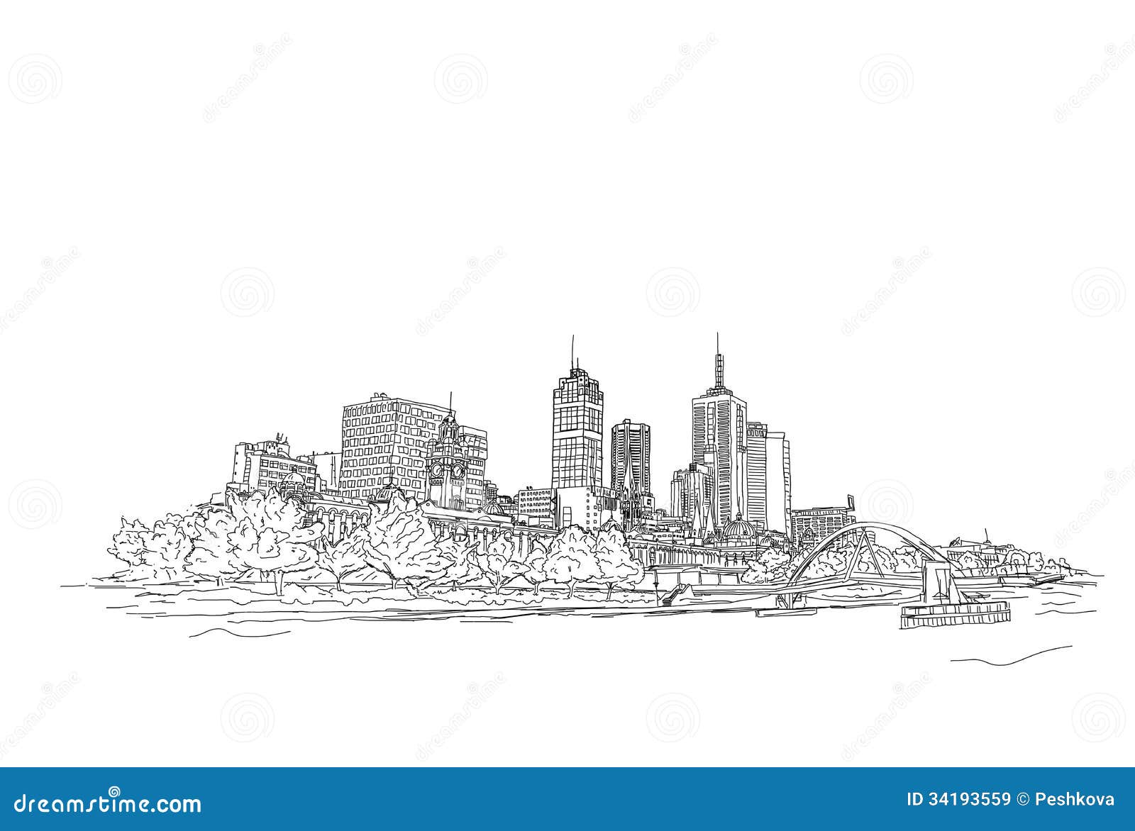 City of future stock illustration. Illustration of concept - 34193559