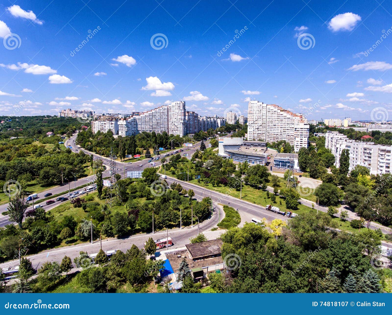 the city gates of chisinau, republic of moldova, aerial view