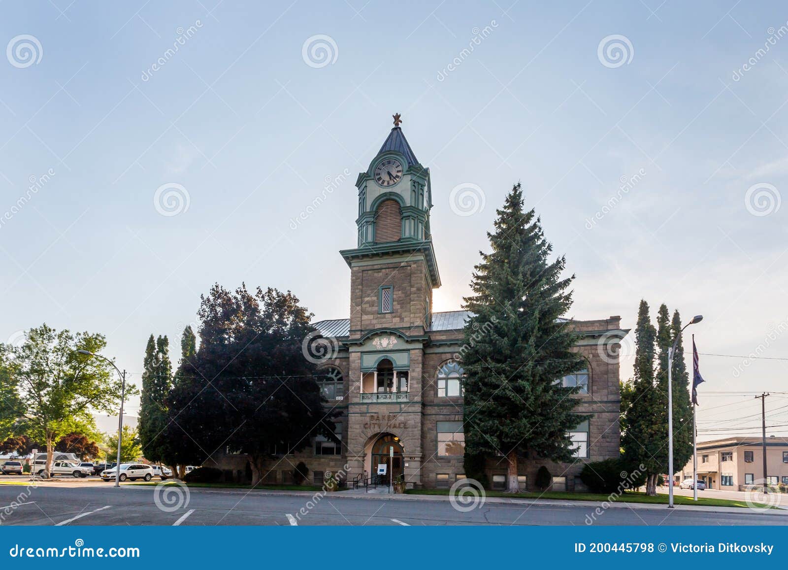 City Hall of the Baker City in Oregon Editorial Stock Photo Image of