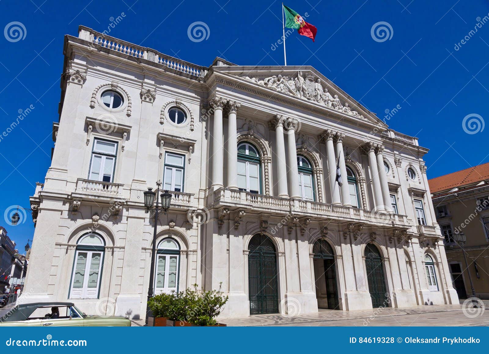 city hall building camara municipal in lisbon, portugal
