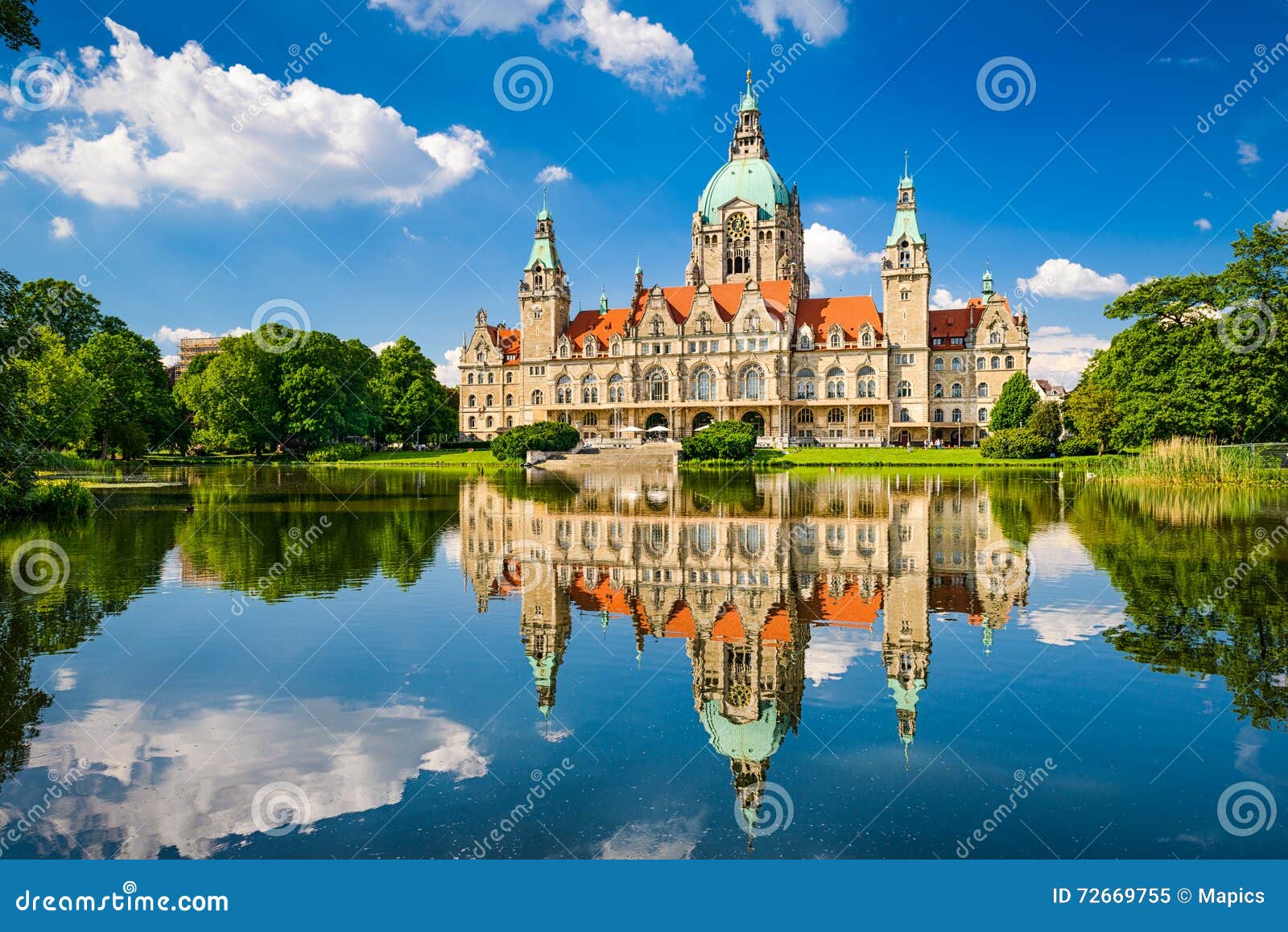 City Hall of Hannover, Germany Stock Image Image of lake, hall 72669755